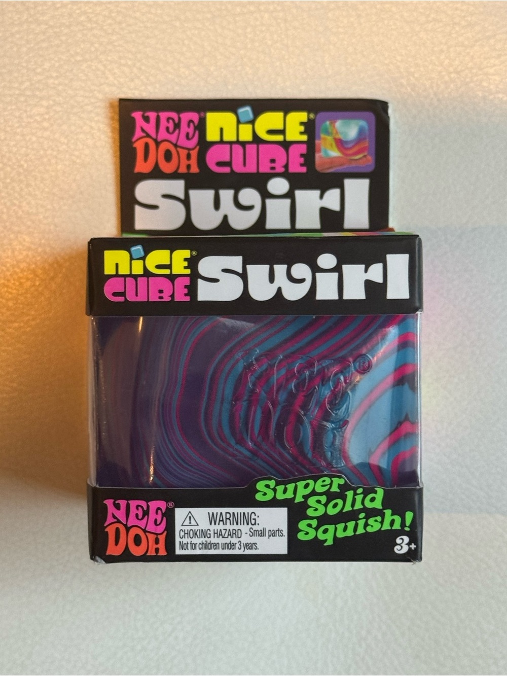 NeeDoh Nice Cube Swirl Blue Pink Purple Squishy Squeeze Toy New SHIPS TODAY!